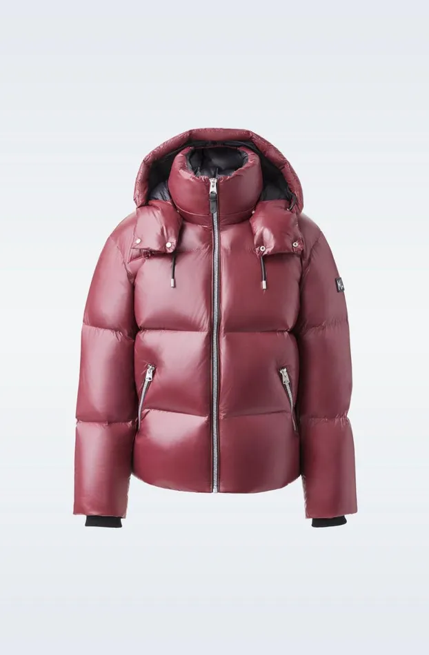 Downs and Parkas Men Mackage KENTZ Lustrous Down Jacket With Hood Sapphire