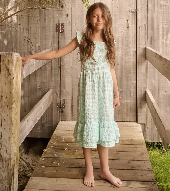 Dresses Girls Hatley Girls Gingham Seersucker Smocked Dress