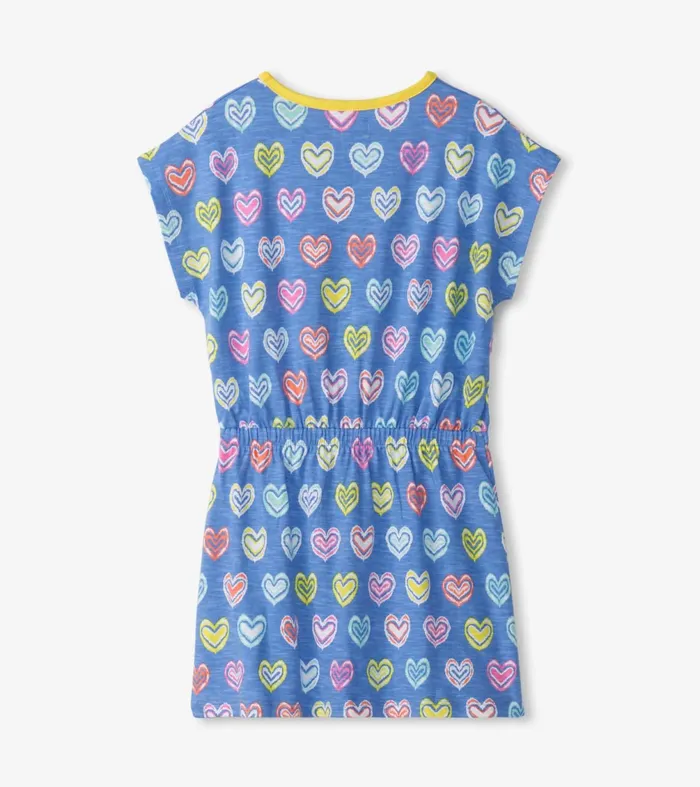 Dresses Girls Hatley Girls Shibori Hearts Relaxed Dress