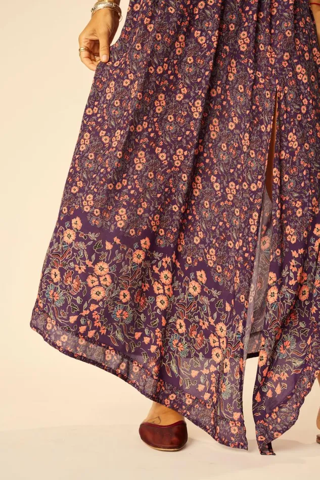 Dresses Shop Natalie Martin COCO MAXI Petite Fleur Aubergine