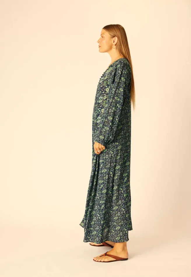 Dresses Shop Natalie Martin FIORE MAXI Petite Fleur Marine