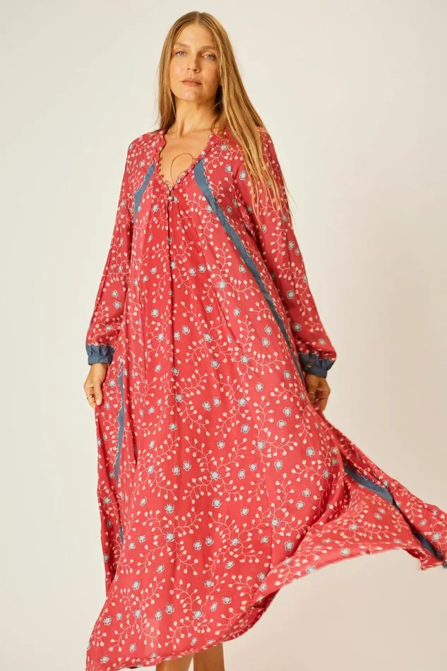 Dresses Shop Natalie Martin FIORE MAXI Pinwheel Barn Red
