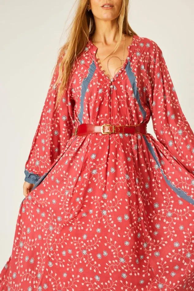 Dresses Shop Natalie Martin FIORE MAXI Pinwheel Barn Red