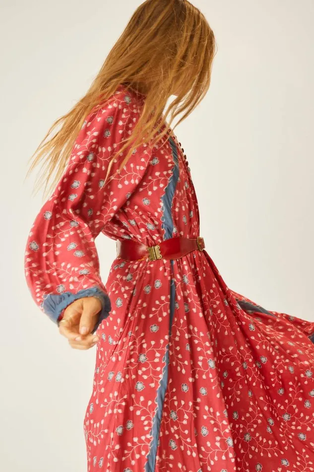 Dresses Shop Natalie Martin FIORE MAXI Pinwheel Barn Red