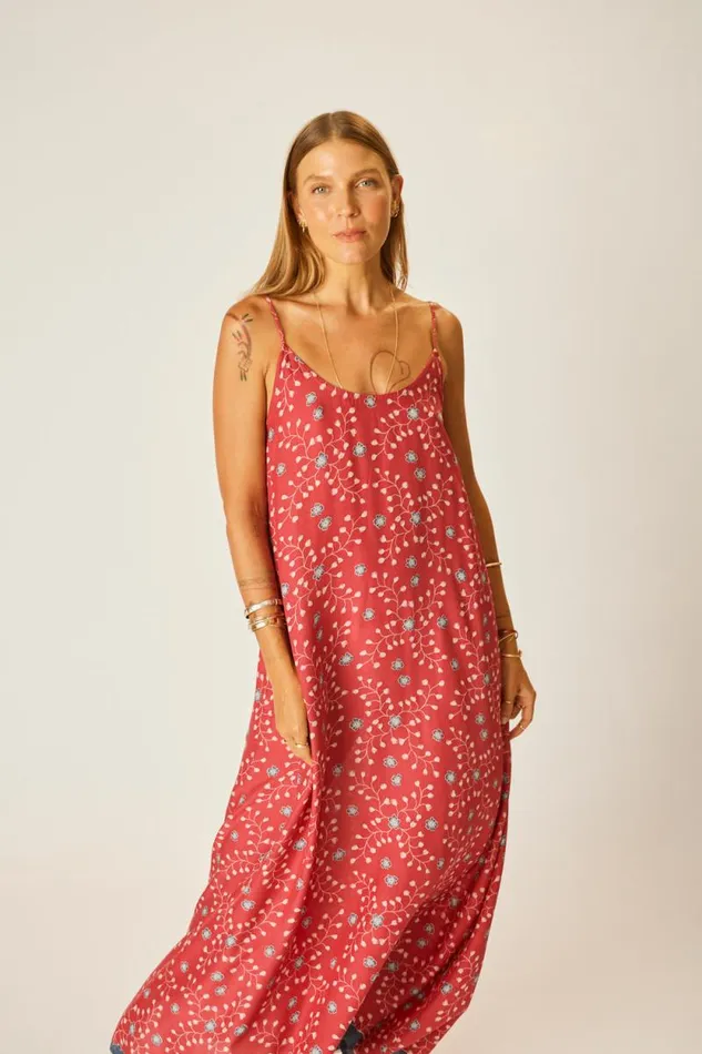 Dresses Shop Natalie Martin HEATHER MAXI Pinwheel Barn Red