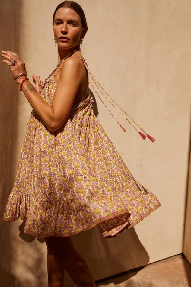 Dresses Shop Natalie Martin JERUSHA MINI Tulip Bahamas Pink