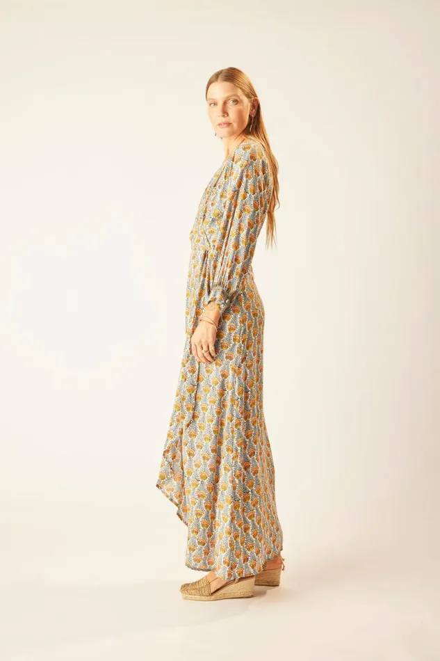 Dresses Shop Natalie Martin KATE LONG SLEEVE MAXI Tulip French Blue
