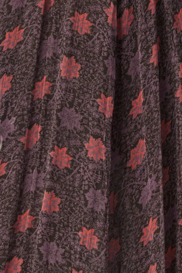 Dresses Shop Natalie Martin LAINEY DRESS WITH SASH Snowflake Aubergine