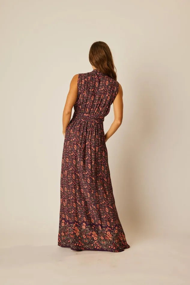 Dresses Shop Natalie Martin NICO SLEEVELESS MAXI Petite Fleur Noire