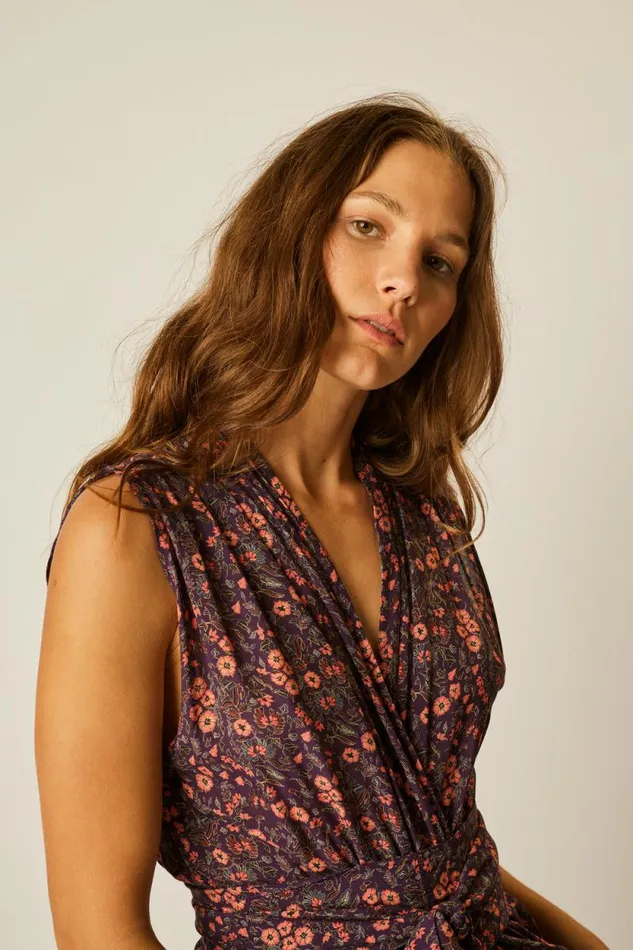Dresses Shop Natalie Martin NICO SLEEVELESS MAXI Petite Fleur Noire