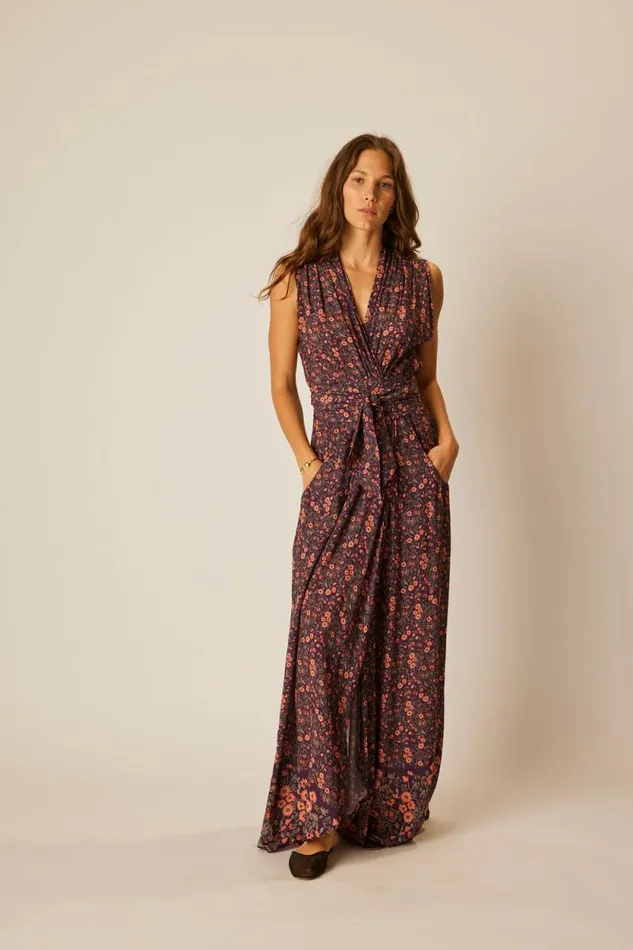 Dresses Shop Natalie Martin NICO SLEEVELESS MAXI Petite Fleur Noire