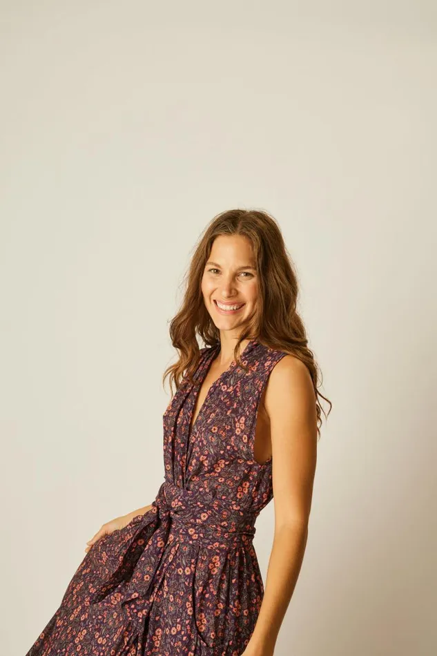 Dresses Shop Natalie Martin NICO SLEEVELESS MAXI Petite Fleur Noire