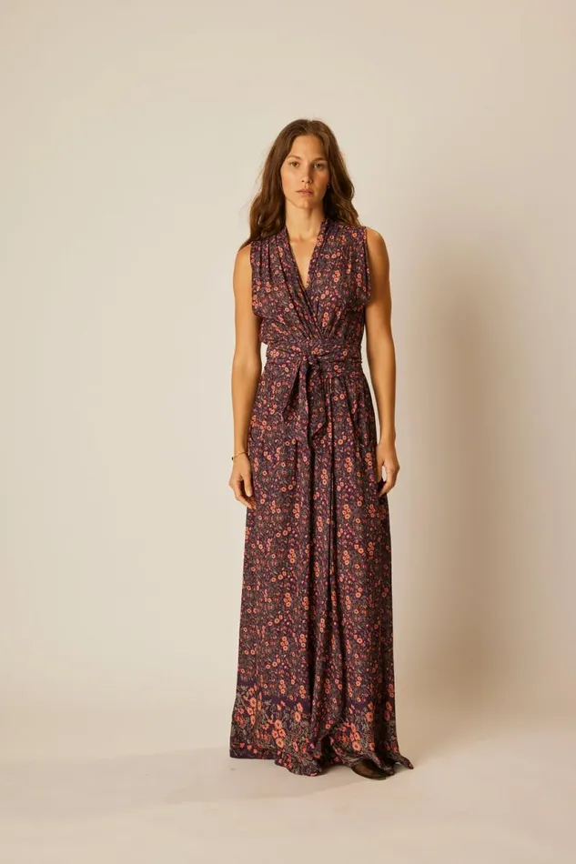 Dresses Shop Natalie Martin NICO SLEEVELESS MAXI Petite Fleur Noire