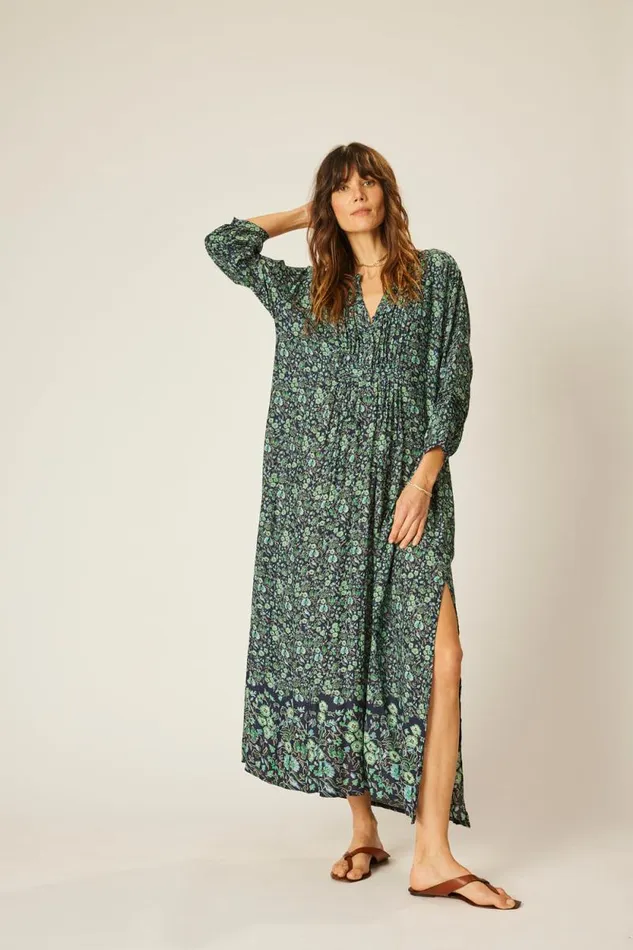 Dresses Shop Natalie Martin SAMMIE MAXI Petite Fleur Marine