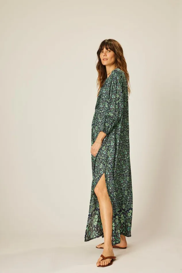 Dresses Shop Natalie Martin SAMMIE MAXI Petite Fleur Marine
