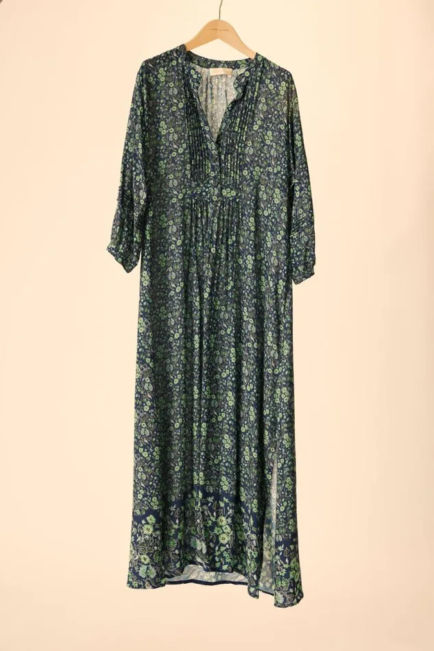 Dresses Shop Natalie Martin SAMMIE MAXI Petite Fleur Marine