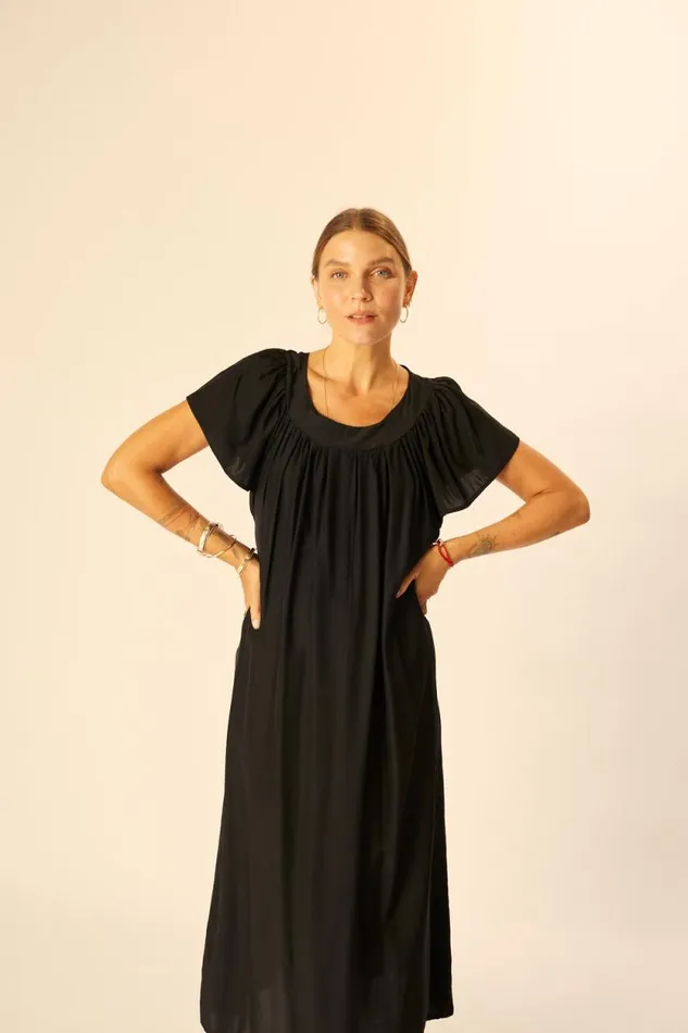 Dresses Shop Natalie Martin SIENNA DRESS Black Silk