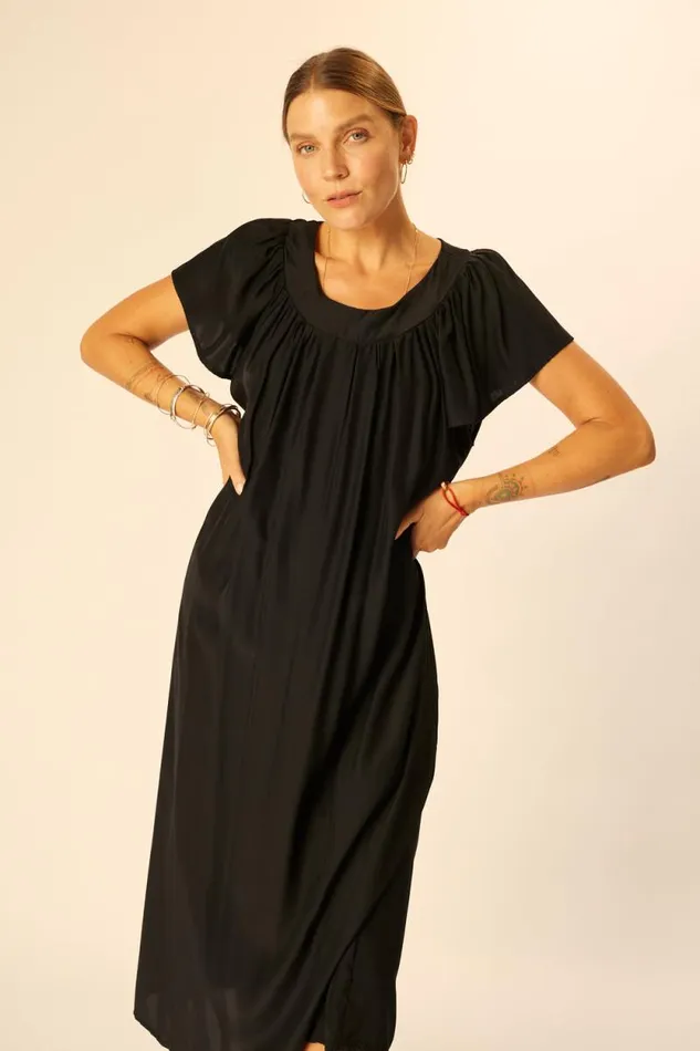 Dresses Shop Natalie Martin SIENNA DRESS Black Silk