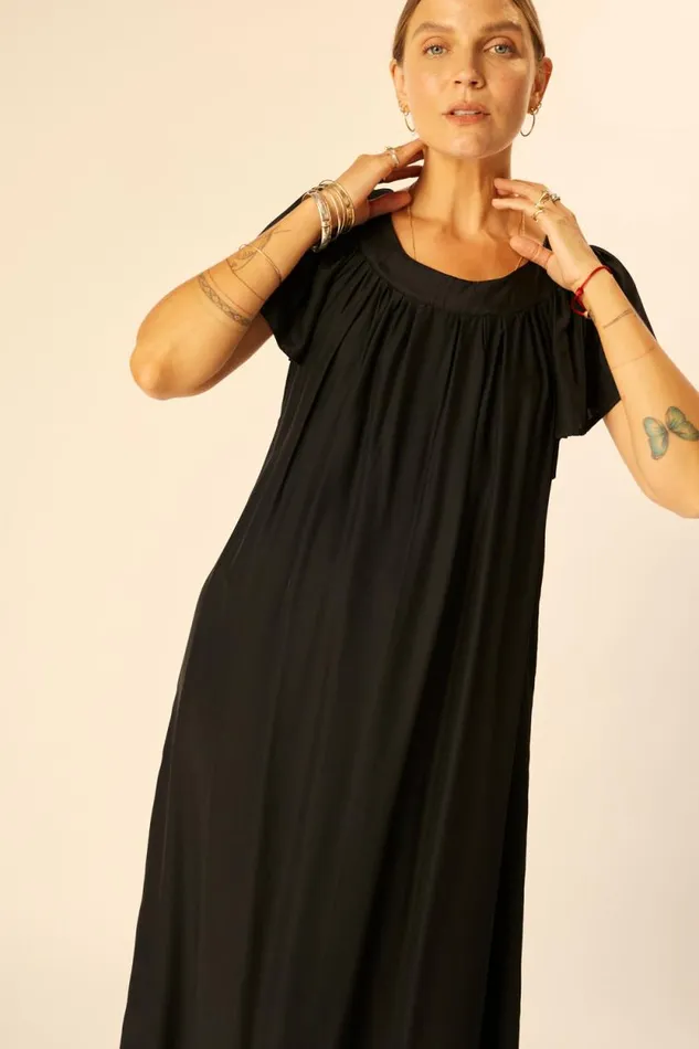 Dresses Shop Natalie Martin SIENNA DRESS Black Silk
