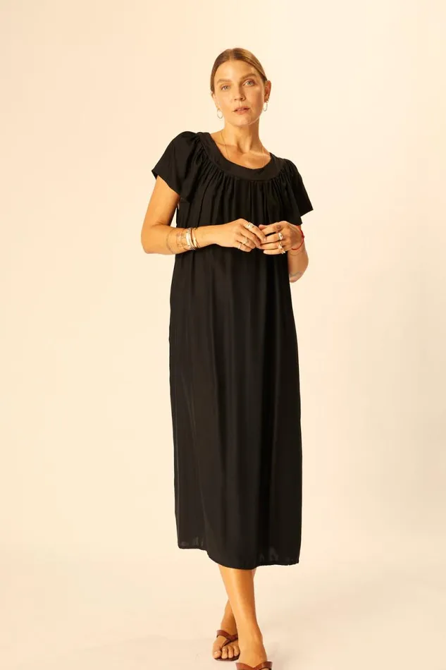 Dresses Shop Natalie Martin SIENNA DRESS Black Silk