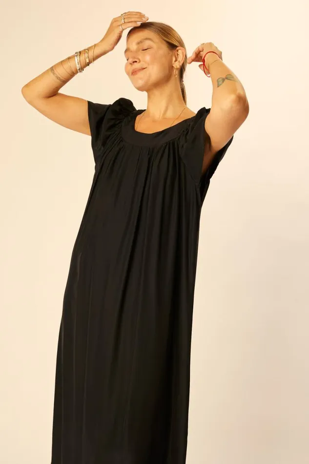 Dresses Shop Natalie Martin SIENNA DRESS Black Silk