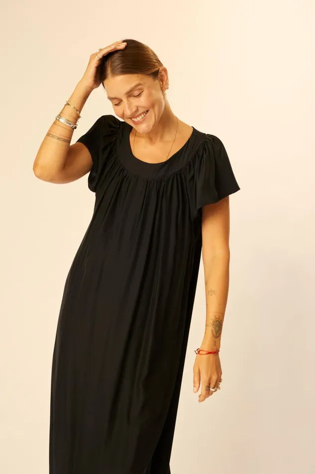 Dresses Shop Natalie Martin SIENNA DRESS Black Silk
