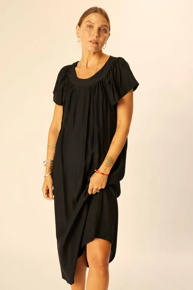 Dresses Shop Natalie Martin SIENNA DRESS Black Silk