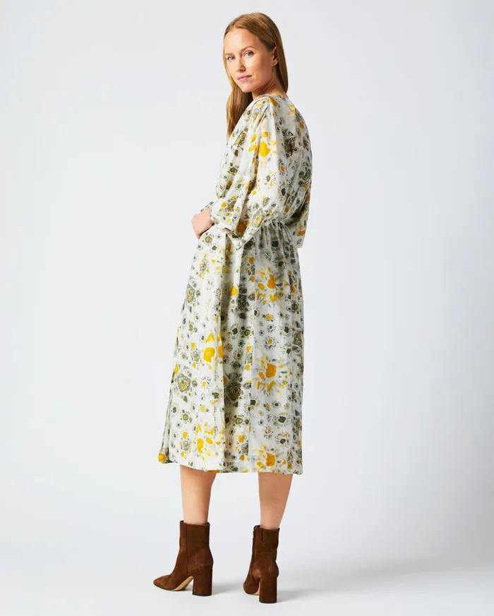 Dresses Women Billy Reid Robe Wrap Dress Ivorygold