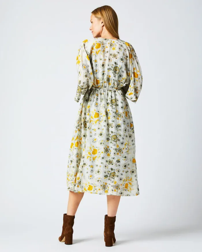Dresses Women Billy Reid Robe Wrap Dress Ivorygold