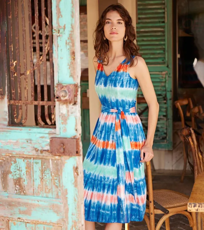 Dresses Women Hatley Sydney Midi Dress 8211 Cabana Tie Dye