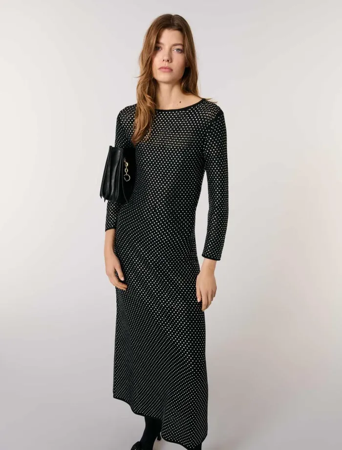 Dresses Women Maje Rhinestone Maxi Dress Black