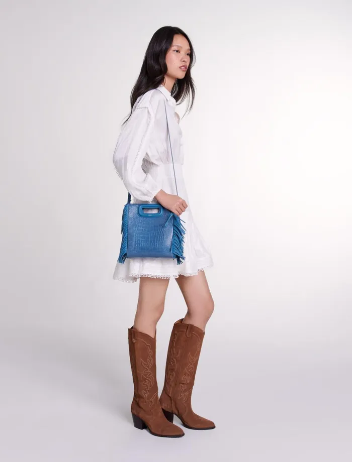Dresses Women Maje Short Cotton Patchwork Dress Ecru