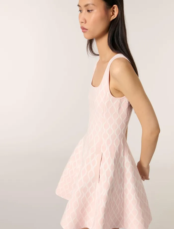 Dresses Women Maje Short Jacquard Knit Dress Pale Pink