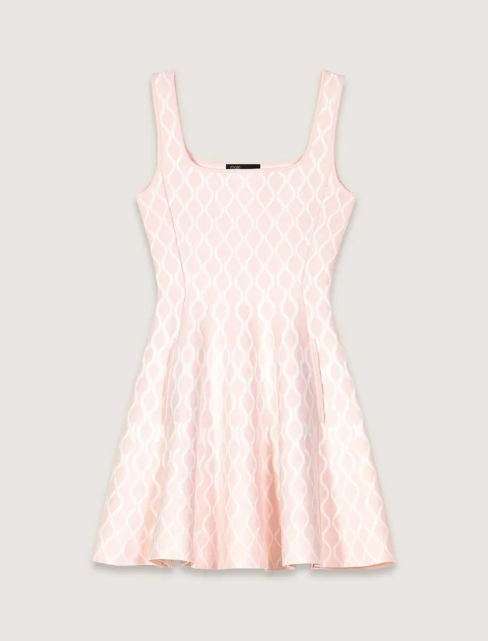 Dresses Women Maje Short Jacquard Knit Dress Pale Pink