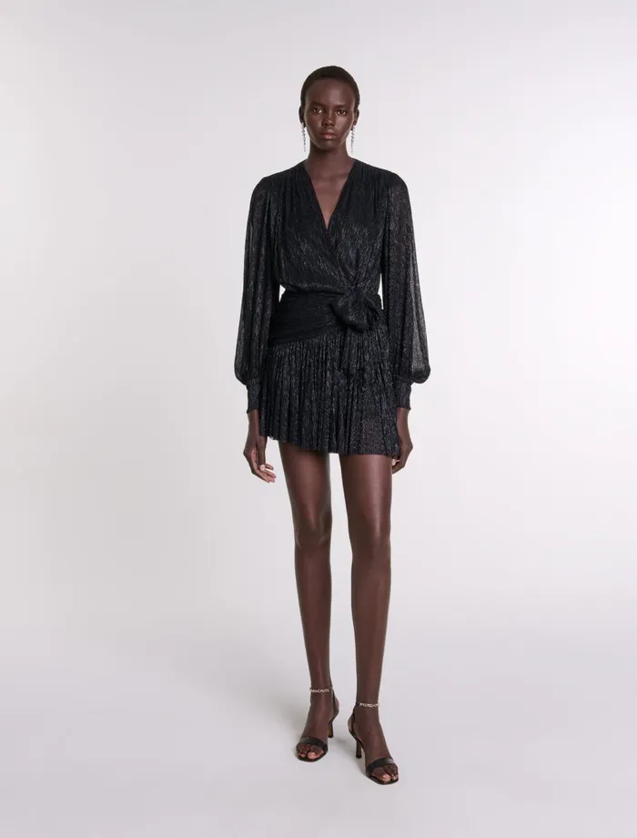 Dresses Women Maje Short Lam Dress Black