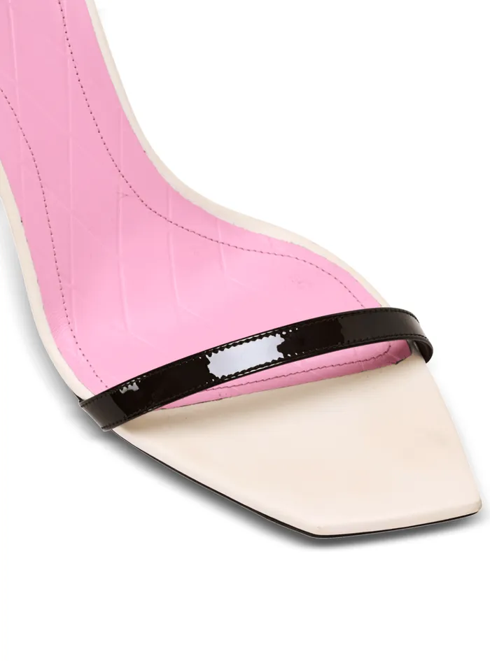Eden Sandals In Twotone Leather Black Women Balmain High Heels and Pumps