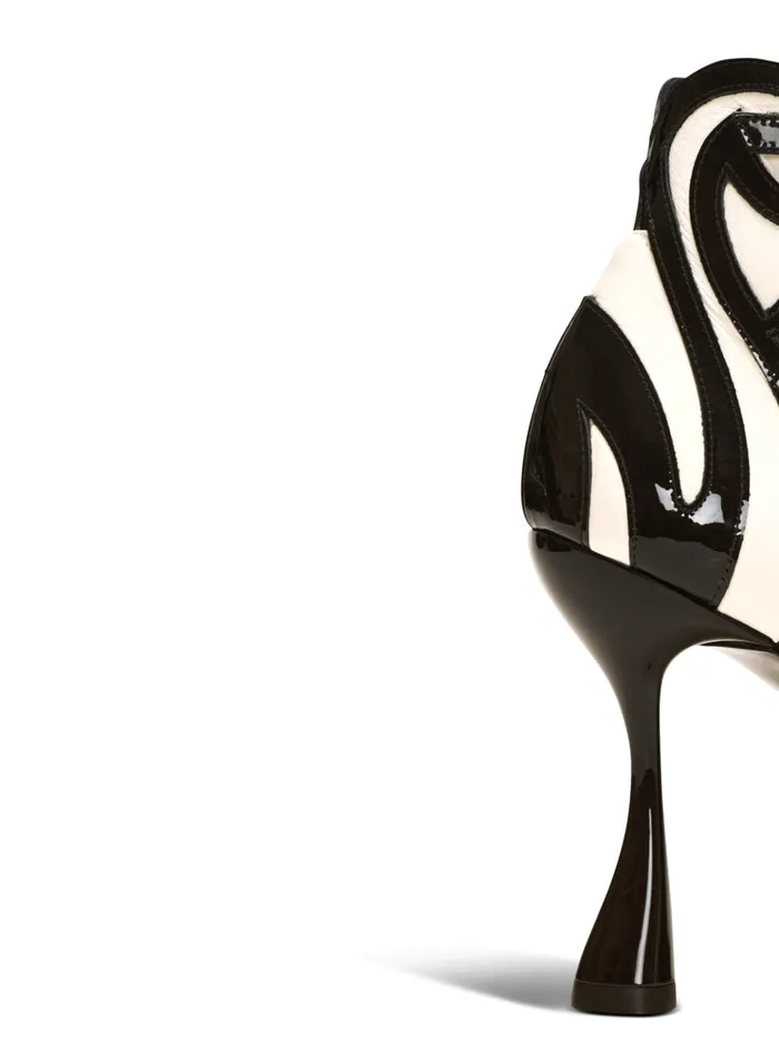 Eden Sandals In Twotone Leather Black Women Balmain High Heels and Pumps