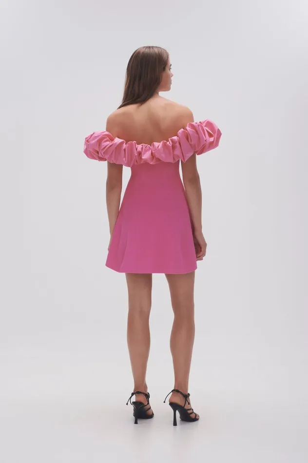Eldora Mini Dress Protea Pink Women Aje Mini Dresses