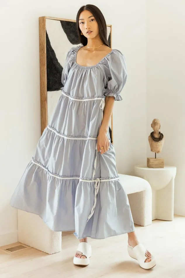 Eleni Maxi Dress Blue Women Bohme Dresses