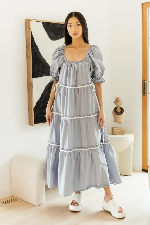 Eleni Maxi Dress Blue Women Bohme Dresses
