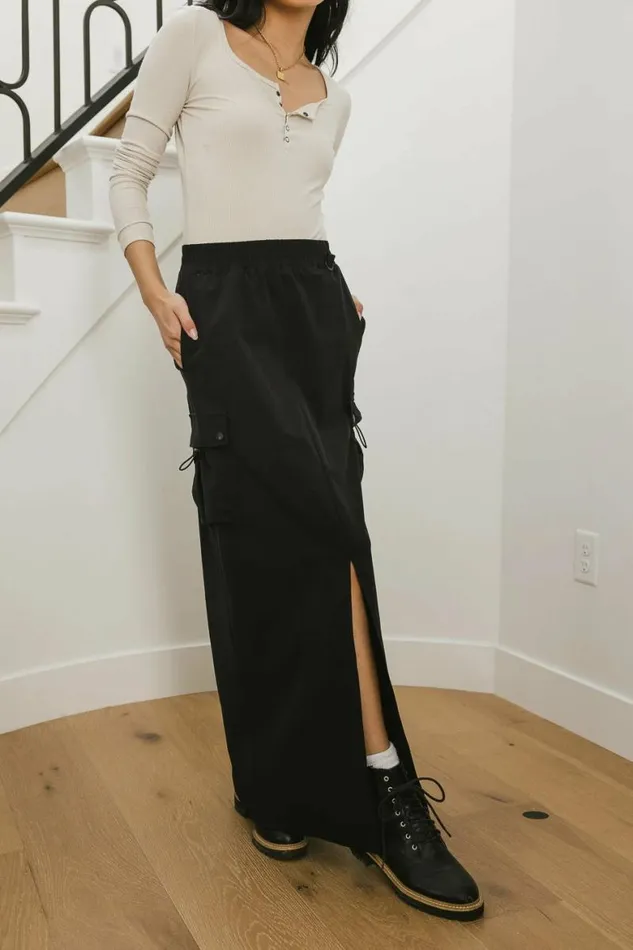 Ellie Cargo Skirt In Black Black Women Bohme Skirts