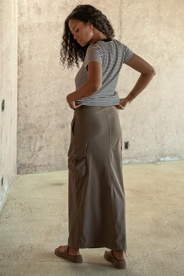 Ellie Cargo Skirt In Olive Olive Women Bohme Skirts