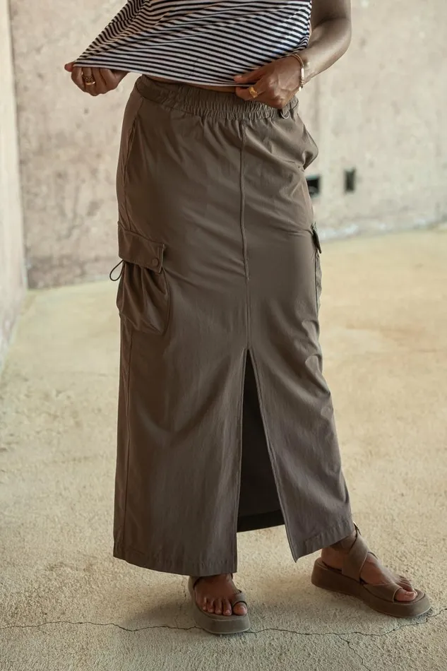 Ellie Cargo Skirt In Olive Olive Women Bohme Skirts