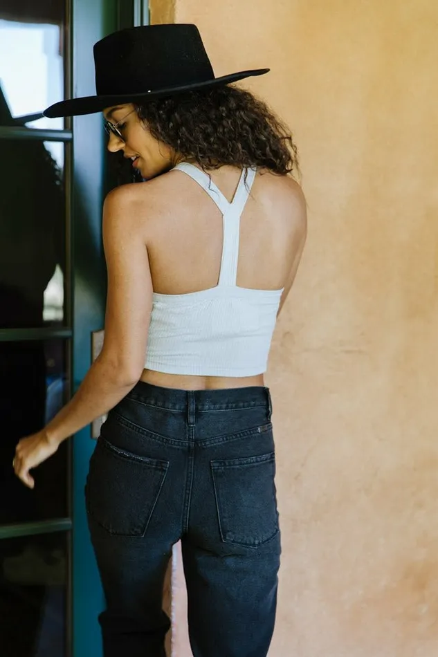 Elsa Ribbed Tank 8211 FINAL SALE Light Blue Women Bohme Tees and Tanks