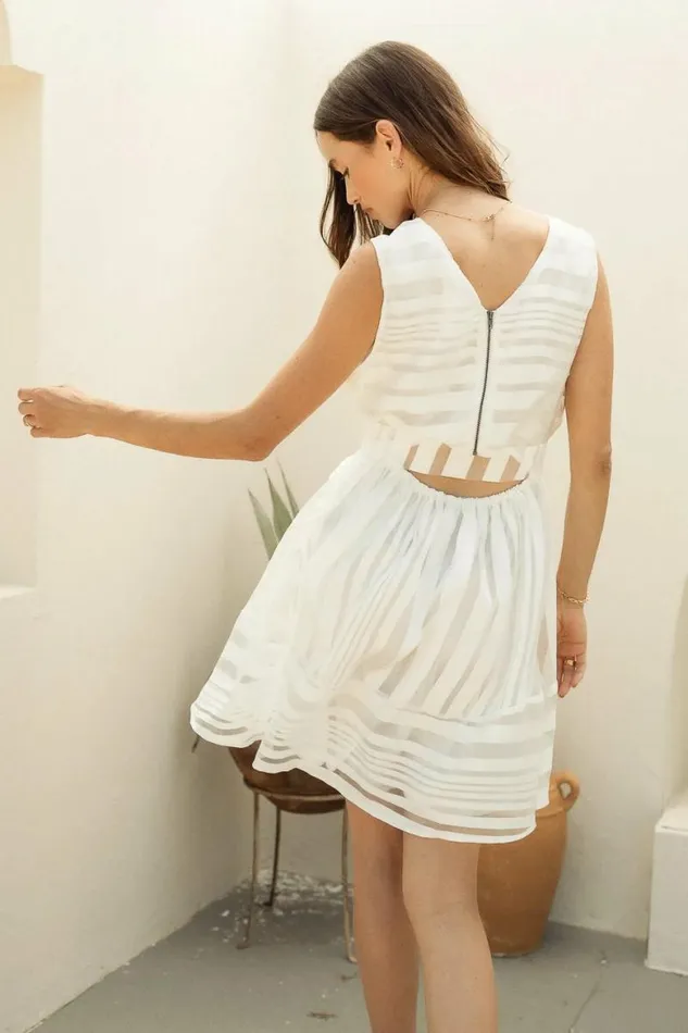 Emaline Mini Dress White Women Bohme Dresses