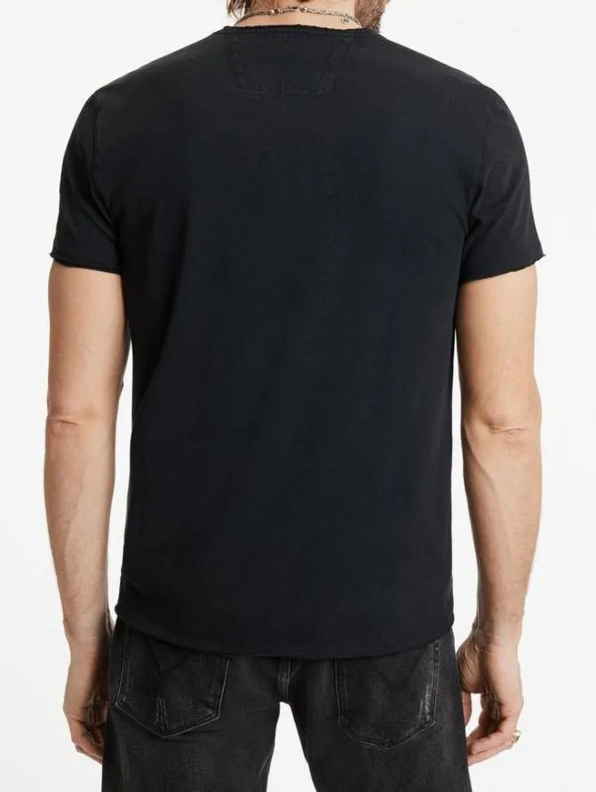 EMBROIDERED SKULL TEE Black Clothing John Varvatos Graphic Tees
