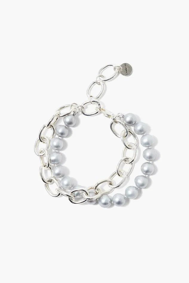 Esme Chain Bracelet Grey Pearl Women Chan Luu Bracelets