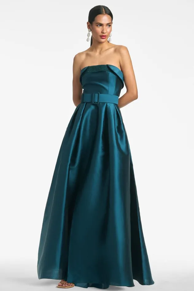 Evening Women Sachin and Babi Ceri Gown 8211 Deep Teal