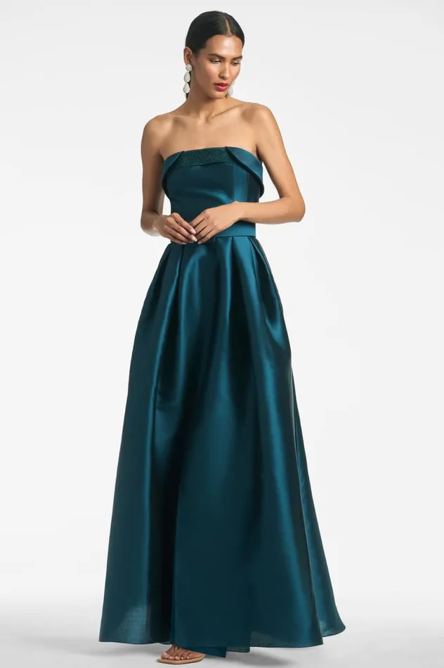 Evening Women Sachin and Babi Ceri Gown 8211 Deep Teal