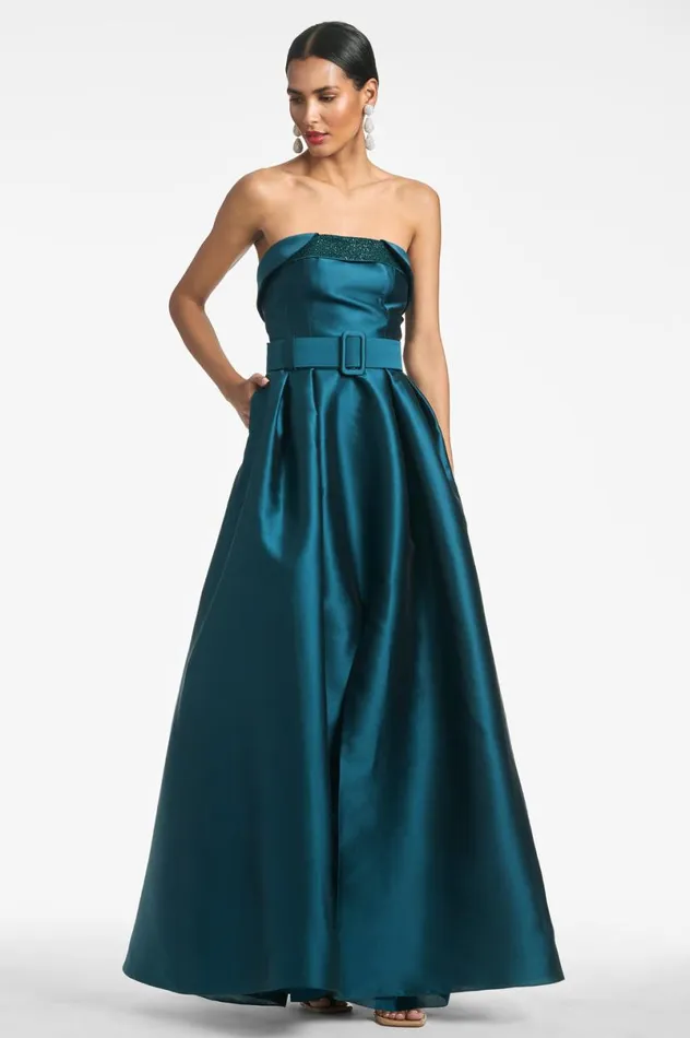 Evening Women Sachin and Babi Ceri Gown 8211 Deep Teal